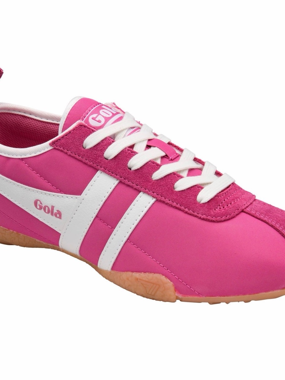 Gola Curve Sneaker-  Women's Hot Pink & White  w/White Stripes NWT Sneakers - Picture 2 of 9